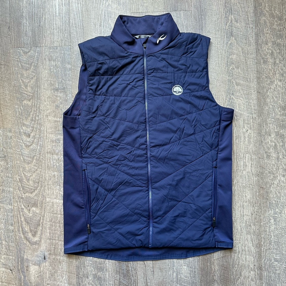 KJUS Release 48 / S Men's Navy Dark Blue Vest Quilted Stretch Full Zip Golf $249
